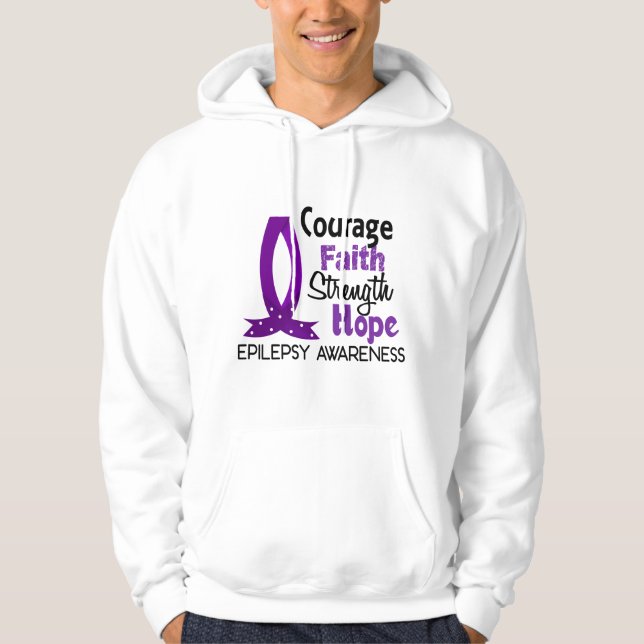 Epilepsi för hopp för kuragetrostyrka hoodie (Framsida)