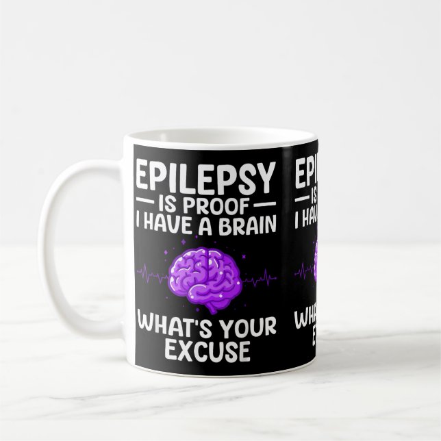 Epilepsi För Män Kvinnor Barn Epileptisk Epilepsi Kaffemugg (Vänster)