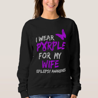 Epilepsi I Bära Lila för min fru Ribbon T Shirt