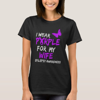 Epilepsi I Bära Lila för min fru Ribbon T Shirt