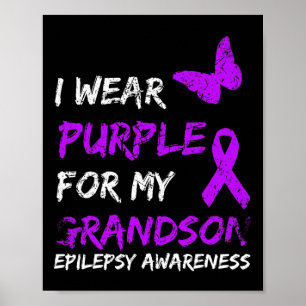 Epilepsi I Bära Lila för Min morson Ribbon Poster