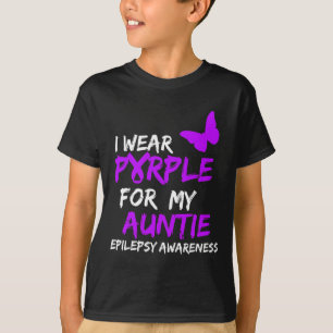 Epilepsi I Bärans Lila för min Auntie Ribbon T Shirt