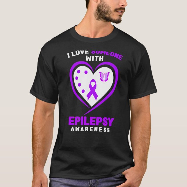 Epilepsi I Kärlek någon med epilepsimedvetenhet T Shirt (Framsida)