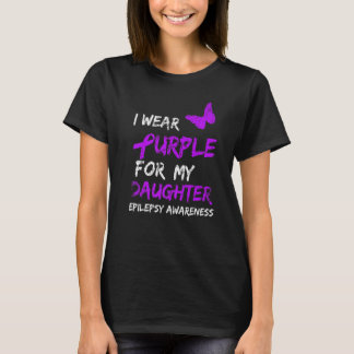 Epilepsi Jag Bär Lila För Min Dotter Band T Shirt