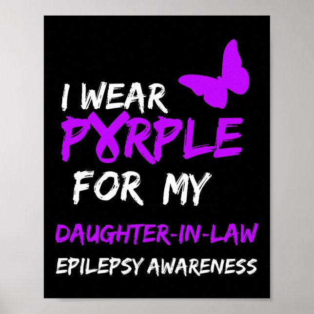 Epilepsi Jag Har Lila För Min Svärdotter Ribb Poster (Framsidan)