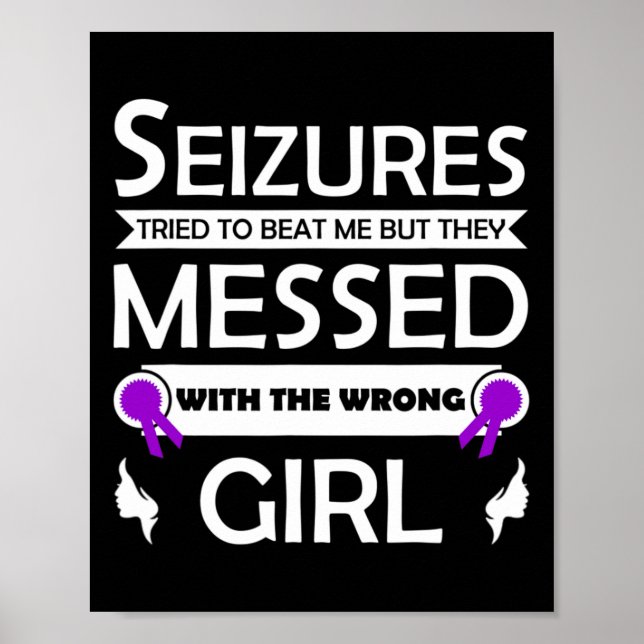 Epilepsi Keizure Awareness Epileptic Disorder Purp Poster (Framsidan)