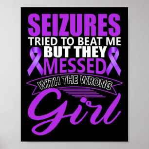 Epilepsi Keizure Neurologisk sjukdom Lila Ribb Poster