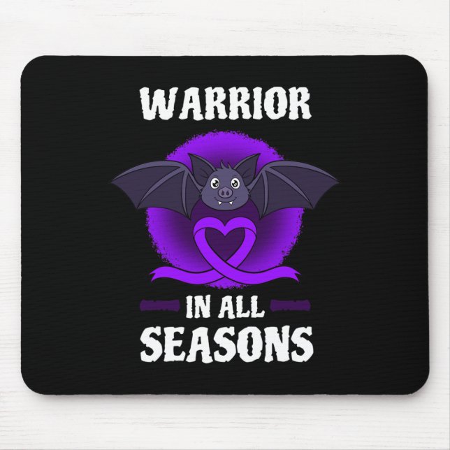 Epilepsi Lila Awareness Ribbon Warrior Fladdermus  Musmatta (Framsidan)