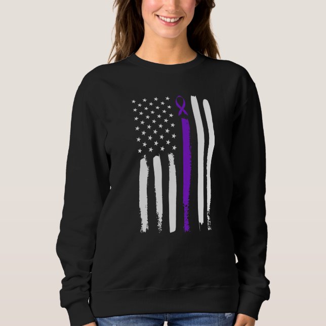 Epilepsi Lila Medvetenhet Band 4:e Juli Ameri T Shirt (Framsida)