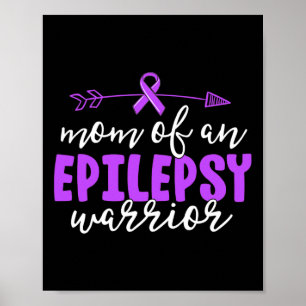 Epilepsi Mamma Lila Ribbon Awareness Mor Poster