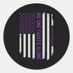 Epilepsi Medeness American Flagga Epilepsy Runt Klistermärke
