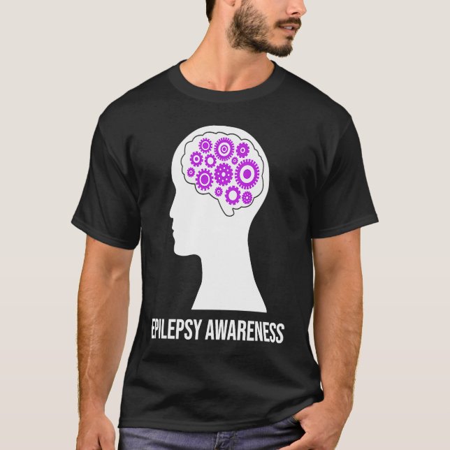 Epilepsi Medeness Brain Medveten Epileptic Warrior T Shirt (Framsida)