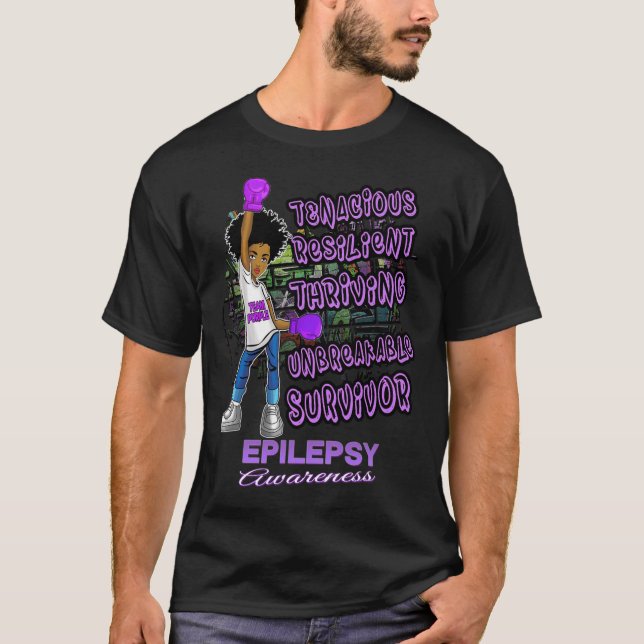 Epilepsi Medeness Melanin Black Women Obrytbara T Shirt (Framsida)