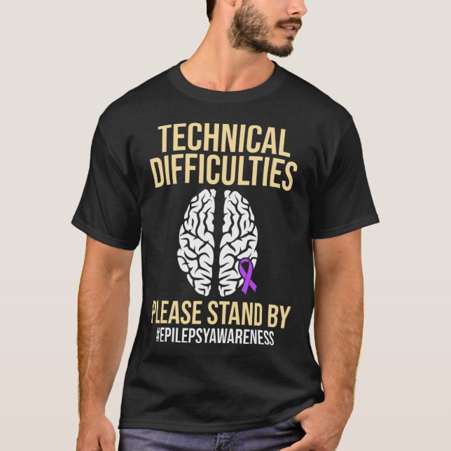 Epilepsi Medvetenhet Teknisk Epileptisk Warrior Su T Shirt (Framsida)