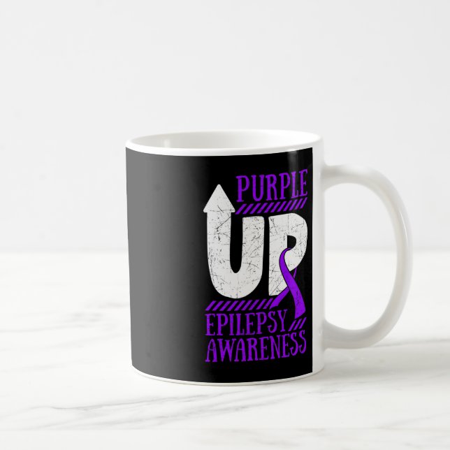 Epilepsi Pu med epilepsianfall Dag Epilepsi Ribbon Kaffemugg (Höger)