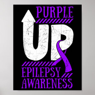 Epilepsi Pu med epilepsianfall Dag Epilepsi Ribbon Poster