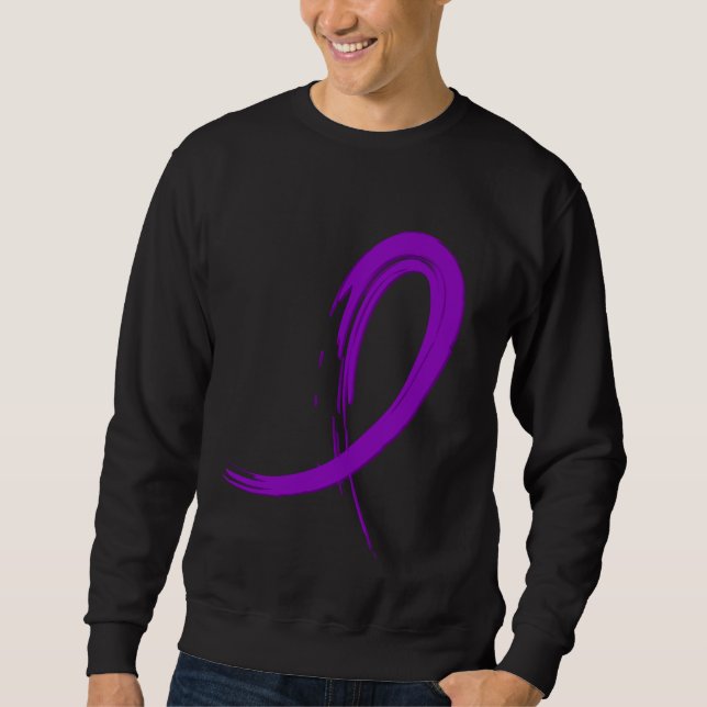 Epilepsi purpurfärgade band A4 Sweatshirt (Framsida)