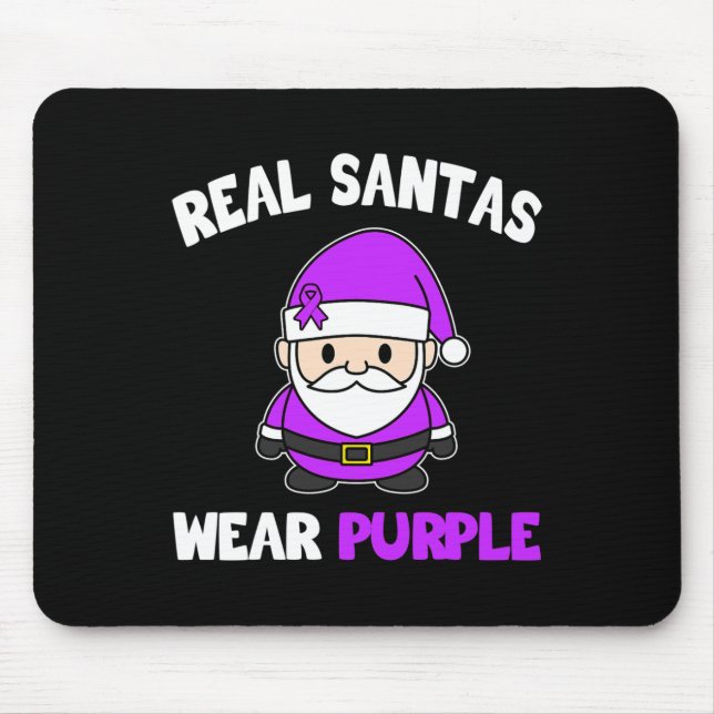 Epilepsi Real Santas Bära Lila Awareness Support Musmatta (Framsidan)