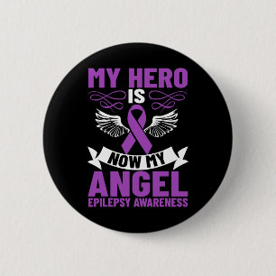 Epilepsi Ribbon My Hero är nu min epilepsi A Knapp
