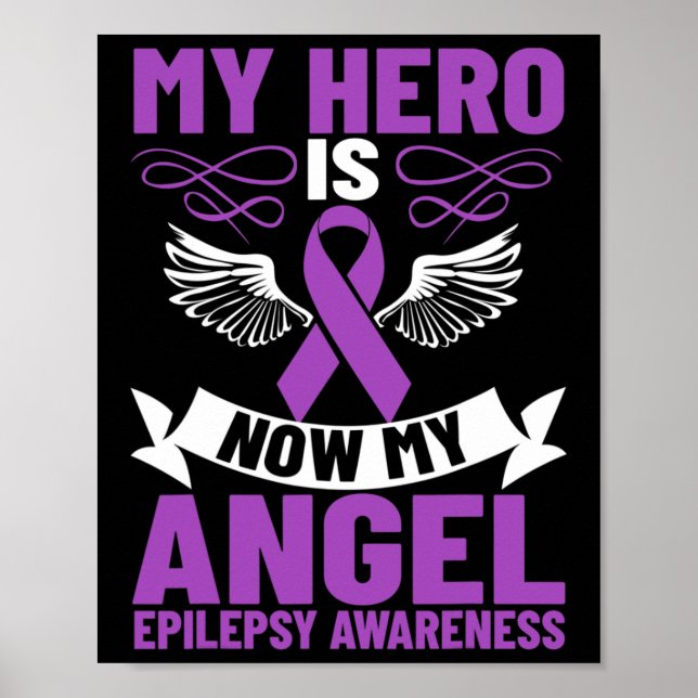 Epilepsi Ribbon My Hero är nu min epilepsi A Poster (Framsidan)