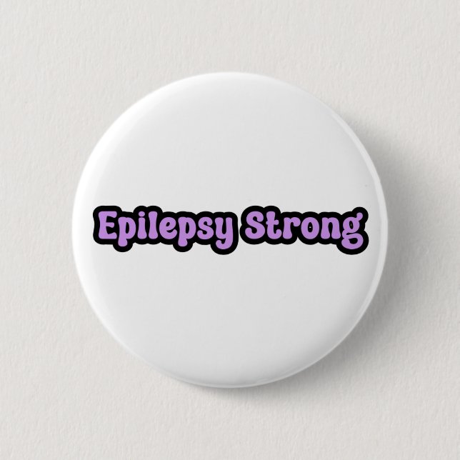 Epilepsi Stark Lila Awareness Knapp (Framsida)