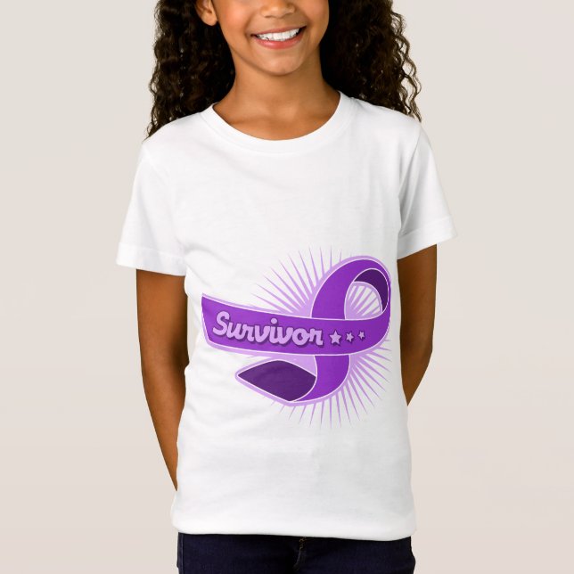 Epilepsi Survivor Ribbon Tee Shirt (Framsida)