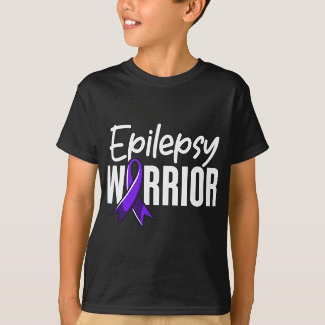 Epilepsi Warrior Clothing - Epilepsy Awareness T Shirt (Framsida)