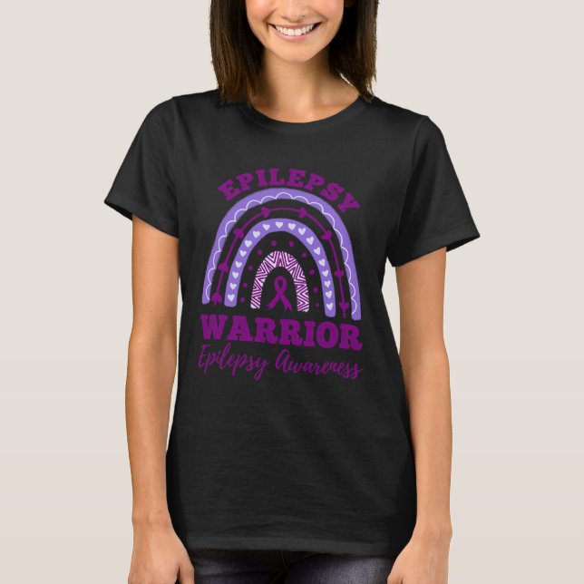 Epilepsi Warrior Epilepsy Awareness Rainbow T Shirt (Framsida)