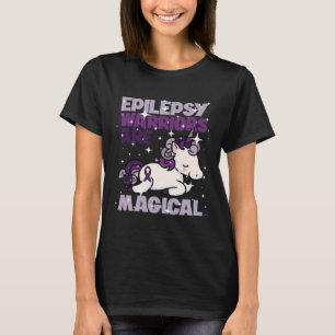 Epilepsi Warrior Epileptic Day Lila Unicorn Kärlek T Shirt
