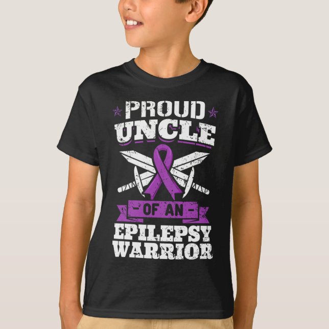 Epilepsi Warrior farbror Epileptic Seizure Disorde T Shirt (Framsida)