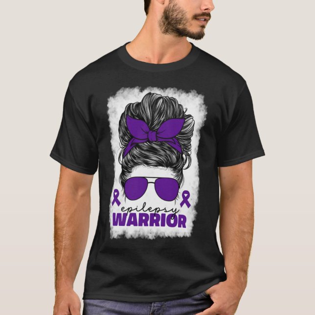 Epilepsi Warrior for Women Mamma Lila Epilepsy Awa T Shirt (Framsida)
