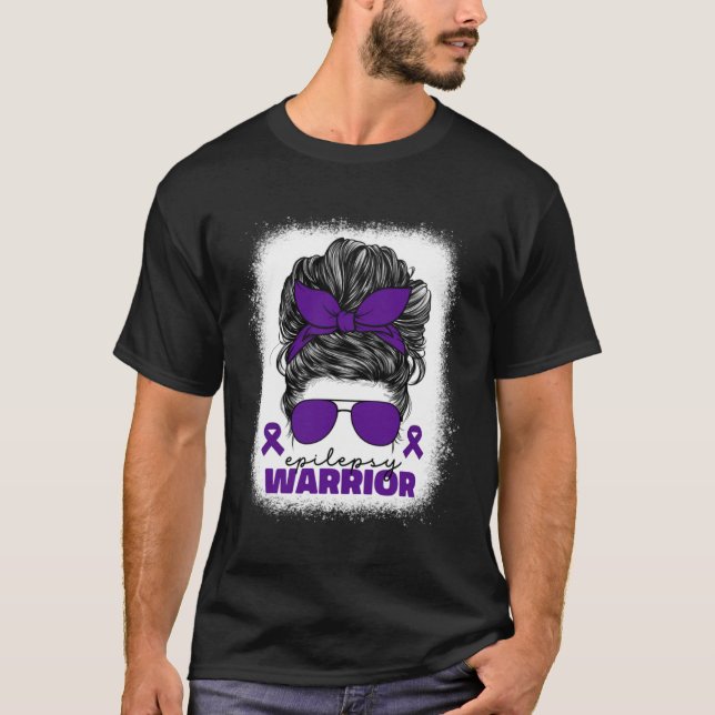 Epilepsi Warrior for Women Mamma Lila Epilepsy Awa T Shirt (Framsida)
