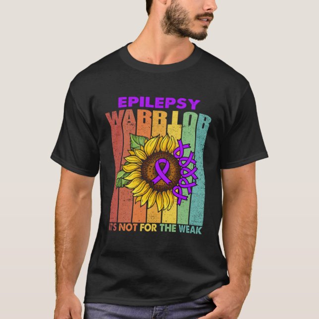 Epilepsi Warrior inte för den svaga solrosans Lila T Shirt (Framsida)