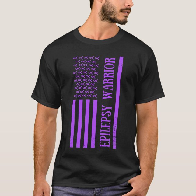Epilepsi Warrior Lila Epilepsy Awareness Month U T Shirt (Framsida)