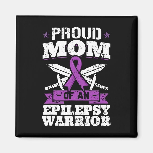 Epilepsi Warrior Mamma Epileptikasjukdom Ad. Magnet (Framsidan)