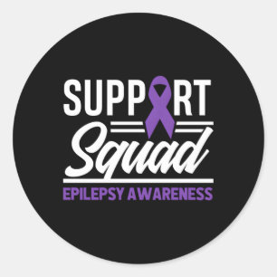 Epilepsi Warrior Support Squad Support Epilepsy Aw Runt Klistermärke