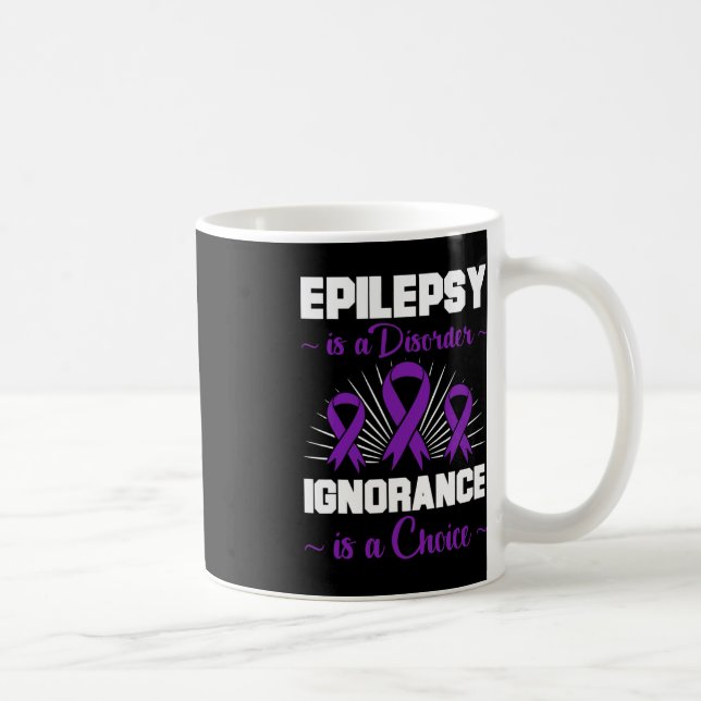 Epilepsianfall Epileptikadagen Lila Ribbon Epile Kaffemugg (Höger)
