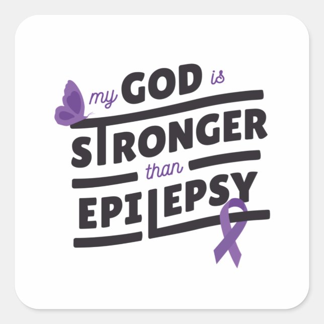 Epilepsicitat Fyrkantigt Klistermärke (Framsida)