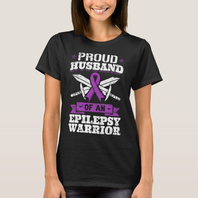 Epilepsikrigare Husbynd Epileptiskt Anfallssyndrom T Shirt (Framsida)