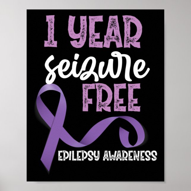 Epilepsimedvetande 1 År Anfall Fri Band  Poster (Framsidan)