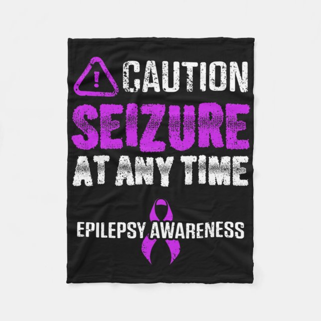 Epilepsimedvetande Anfall Epileptisk Krigare Överl Fleecefilt (Framsidan)