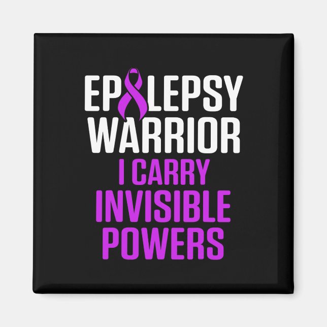 Epilepsimedvetande Bär Epileptisk Warrior Överleva Magnet (Framsidan)
