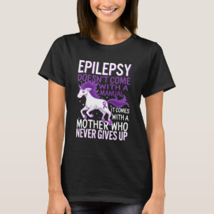 Epilepsimedvetande Enhörning Lila Band Anfall D T Shirt