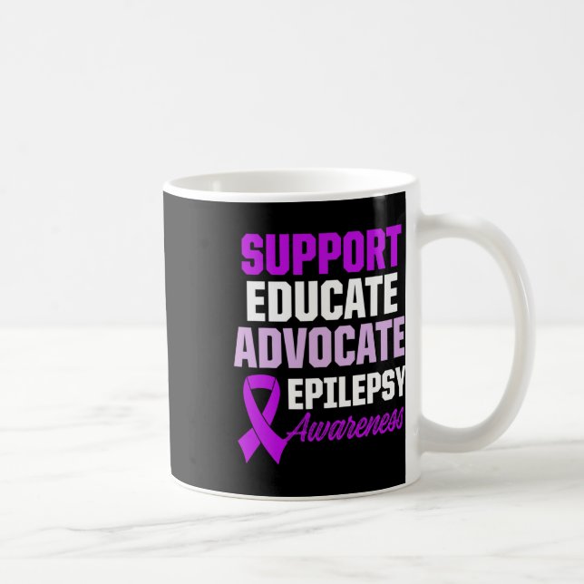 Epilepsimedvetande Epileptisk Warrior Överlevande  Kaffemugg (Höger)