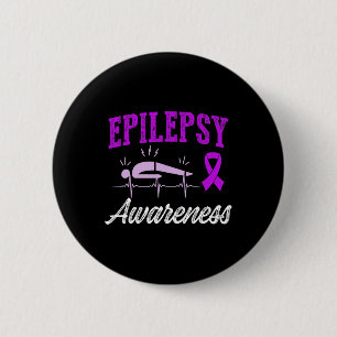 Epilepsimedvetande Epileptisk Warrior Överlevande  Knapp