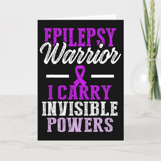 Epilepsimedvetande Epileptisk Warrior Överlevande  Kort (Framsida)