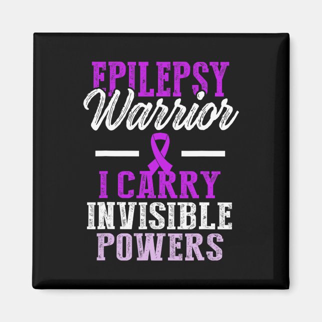 Epilepsimedvetande Epileptisk Warrior Överlevande  Magnet (Framsidan)