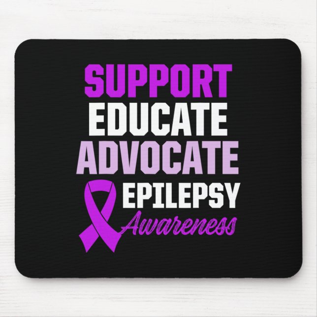 Epilepsimedvetande Epileptisk Warrior Överlevande  Musmatta (Framsidan)