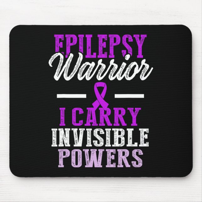 Epilepsimedvetande Epileptisk Warrior Överlevande  Musmatta (Framsidan)