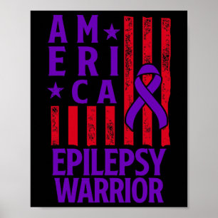 Epilepsimedvetande Epileptisk Warrior Överlevande Poster